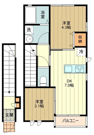 セレーナ富士見台の物件間取画像